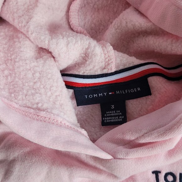 Tommy Hilfiger Girls Light Pink Cotton Blend Hoodie Sweater & Pants Set Size 3 - Picture 4 of 13